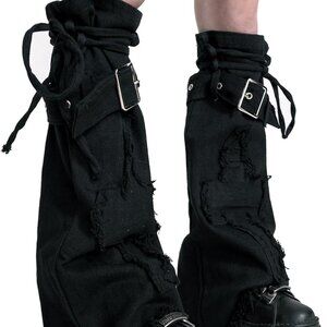 Denim Leg Warmers Women Girls Kawaii Goth Punk Harajuku Crossover Accessories